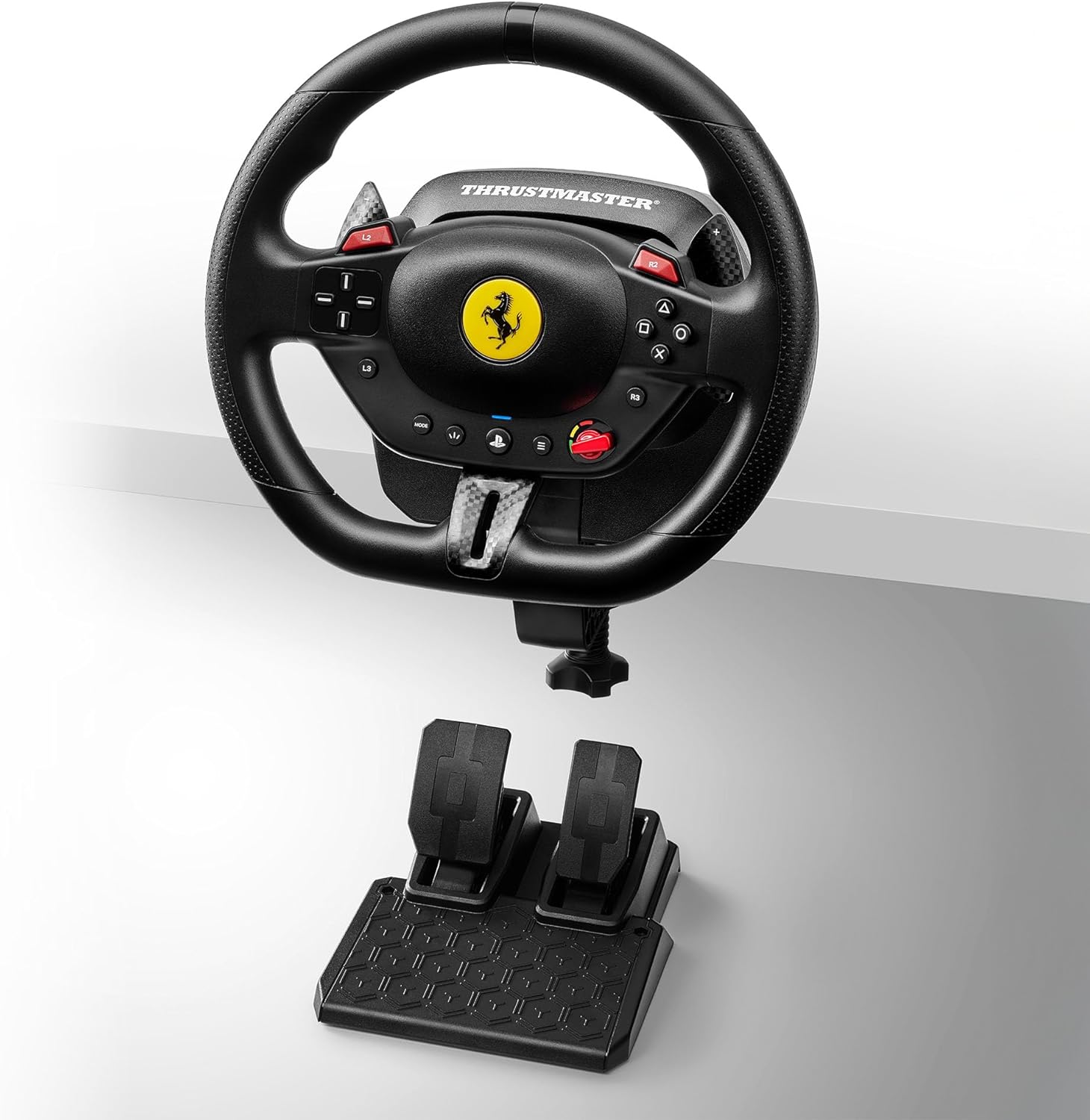 Thrustmaster T98 Ferrari 296 GTB - Volante da Corsa e Pedaliera - PS5 e PC