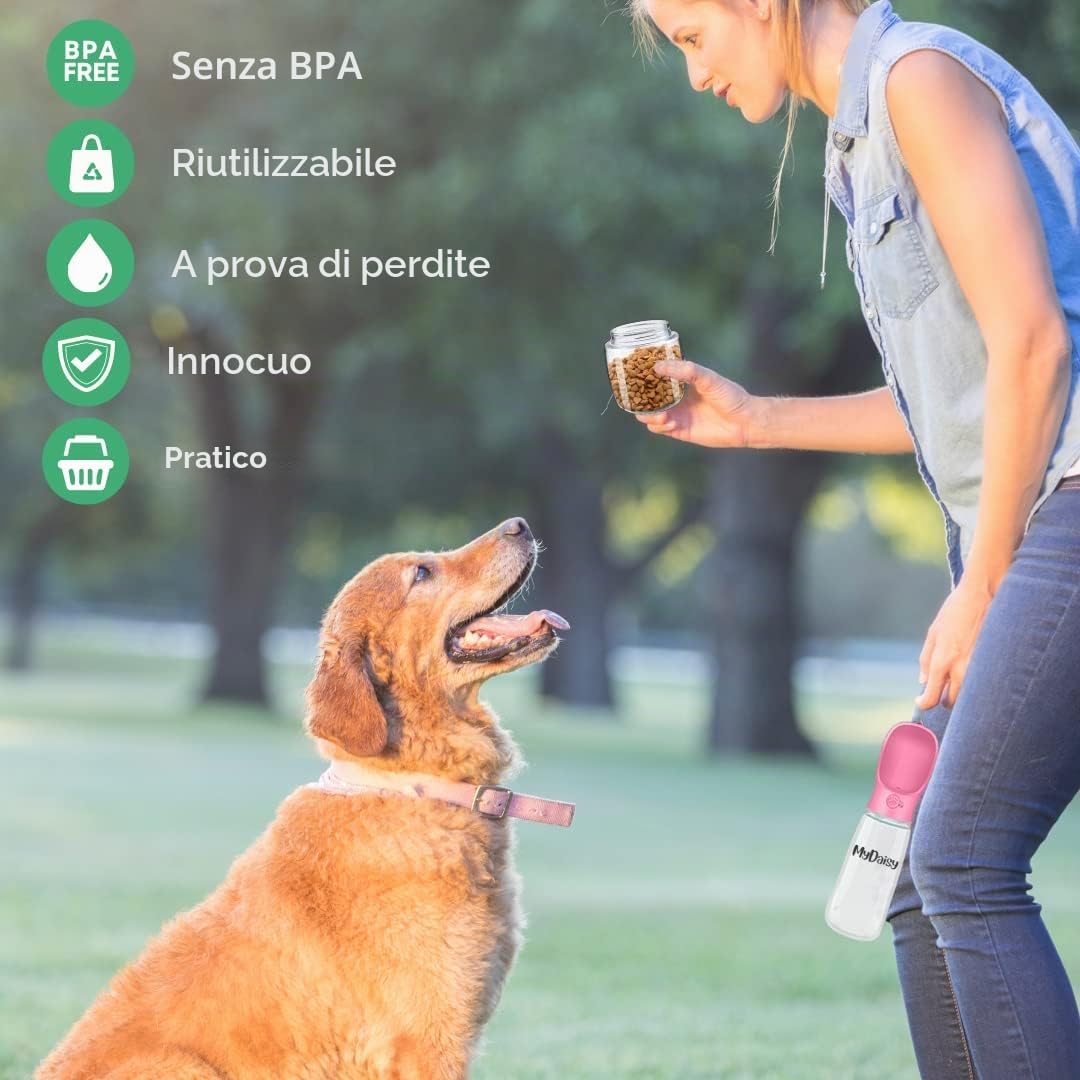 MYDAISY Borraccia per Cani Lavabile in Lavastoviglie