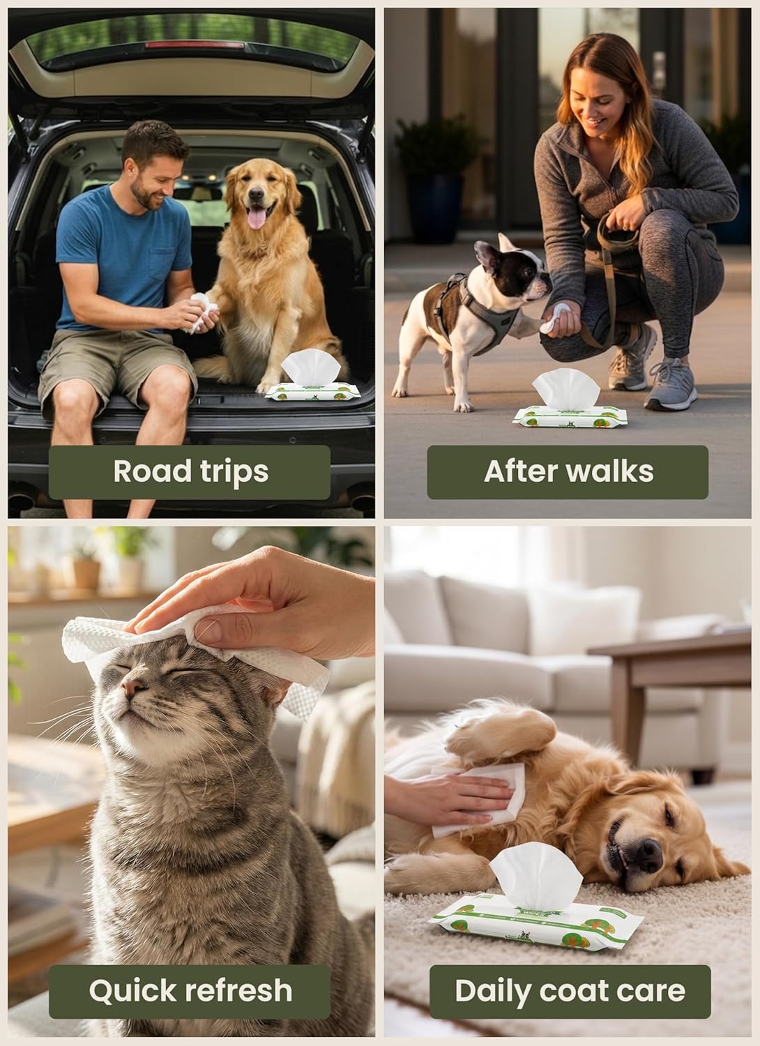 Pogi salviette da Viaggio per Cani