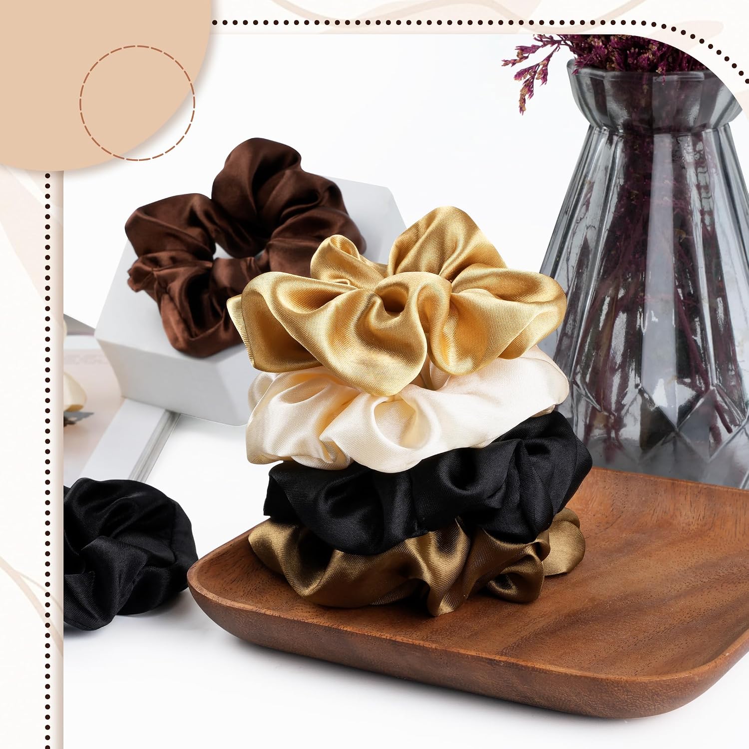 8 Pezzi Scrunchies per Capelli