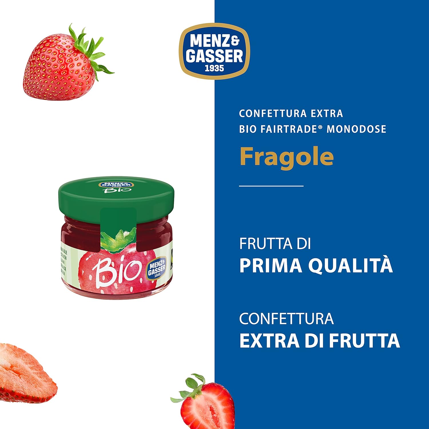 Menz&Gasser Confettura Extra Bio di Fragole Monodose Biologica