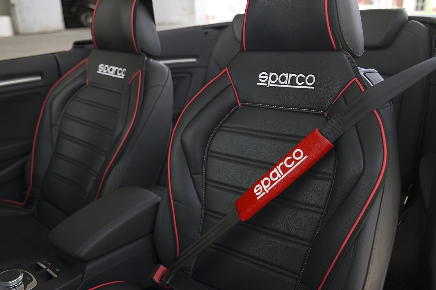 Sparco SPC1204RD Protezioni per Cintura di Sicurezza