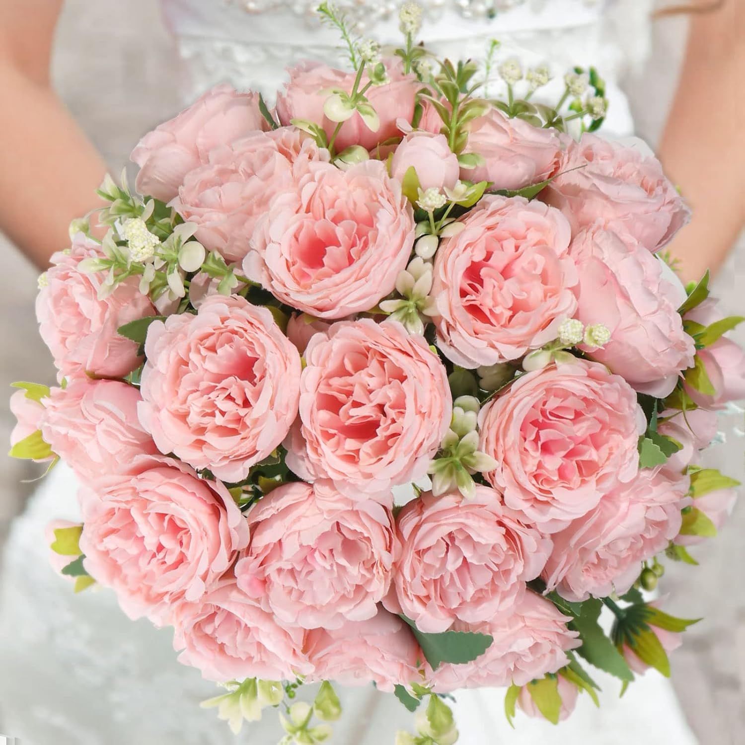Bouquet di peonie artificiali in seta