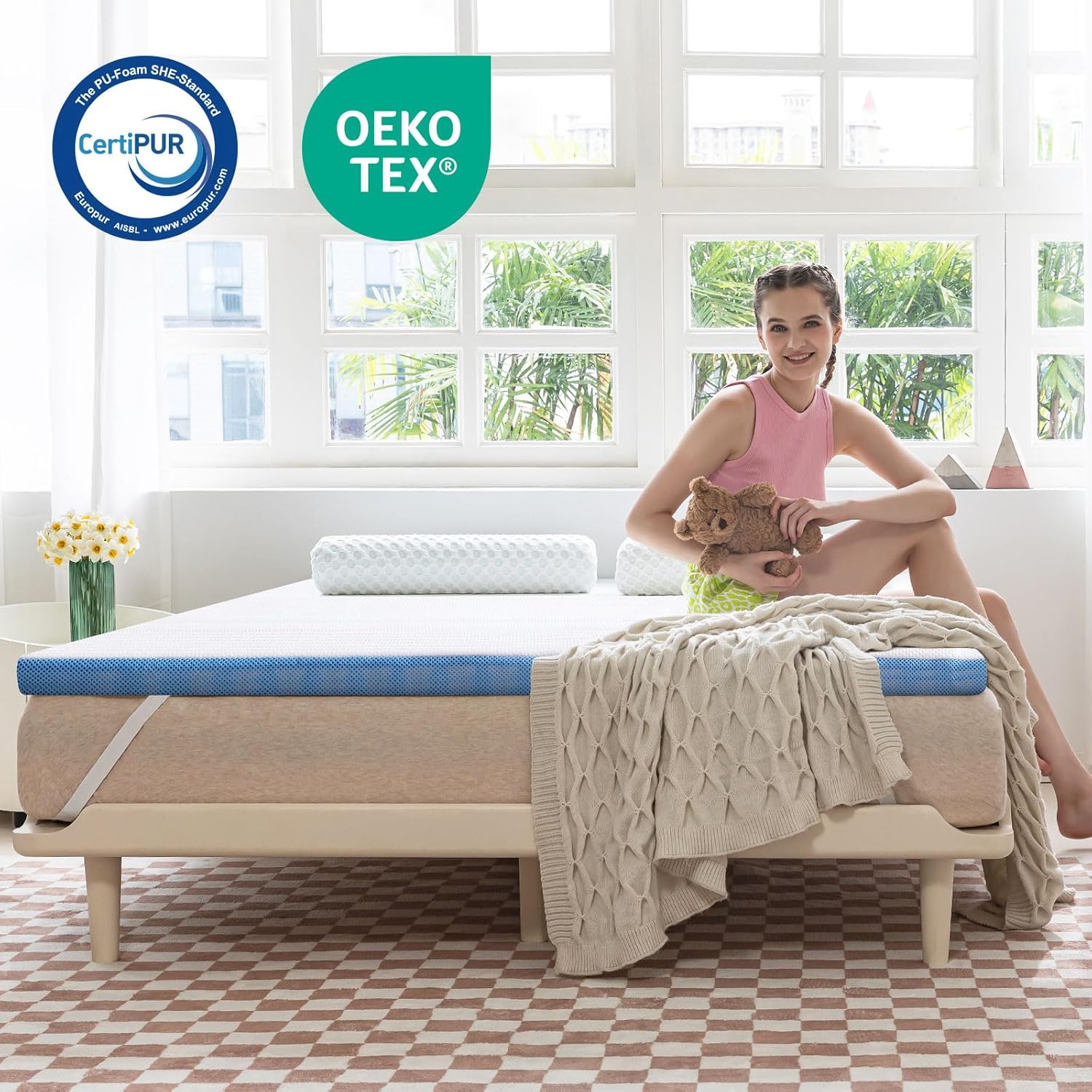 Amazon Basics Topper Singolo in Memory Foam